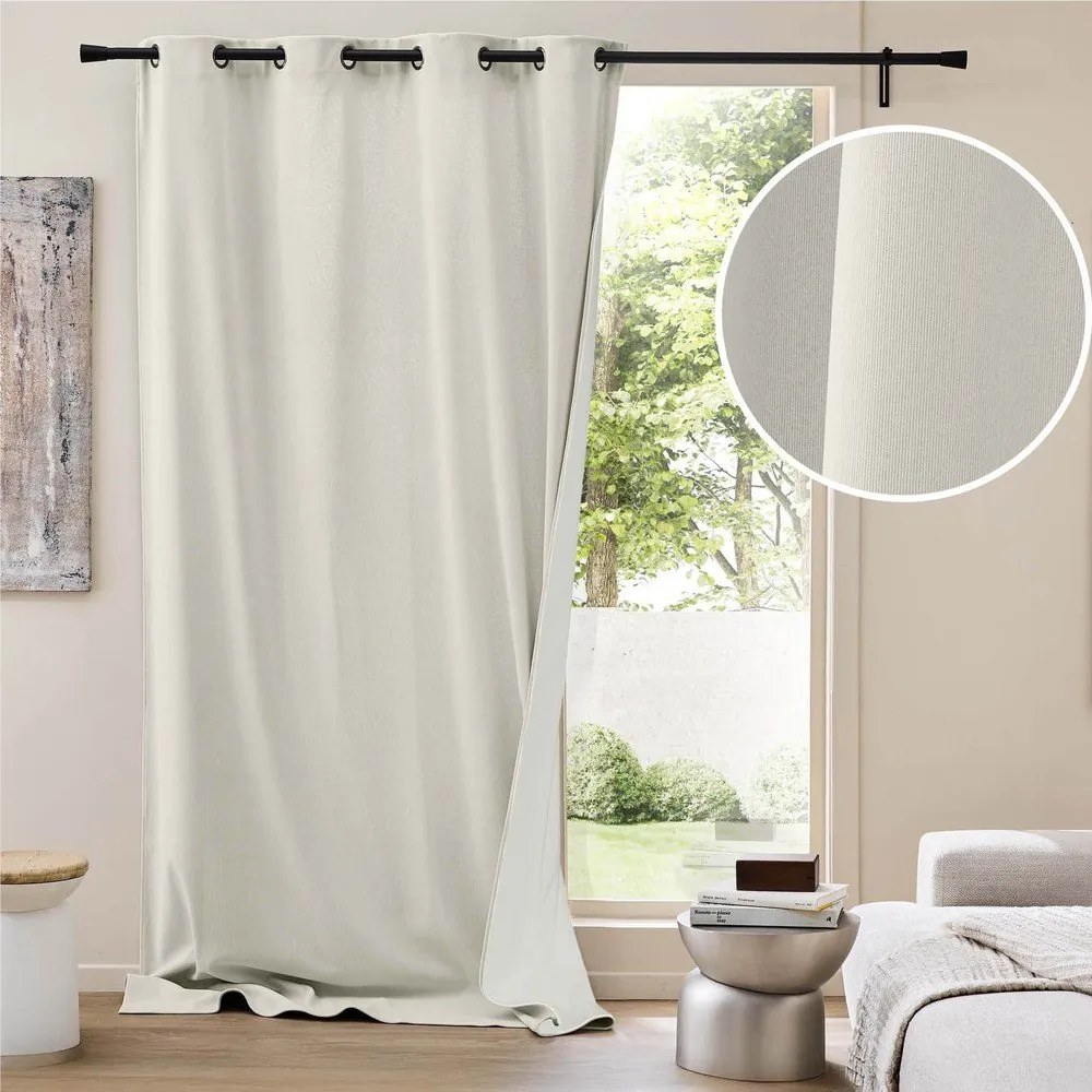 Beżowa zasłona termiczna sztruksowa 140x260 cm Madison – douceur d'intérieur