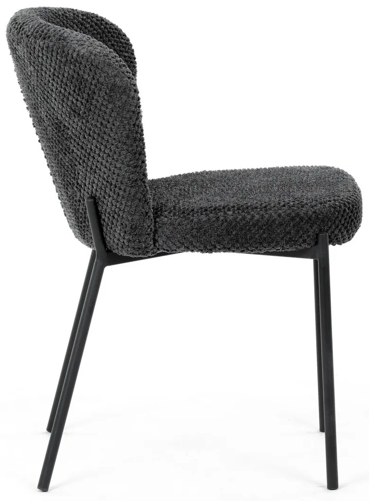 Zestaw krzeseł do jadalni Bouclé CT-W1077 GREY2, 4szt.