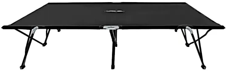 Czarny dwuosobowy leżak składany N8-R50