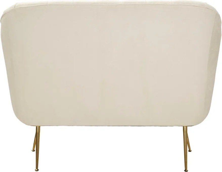 Kremowa aksamitna sofa 130 cm Budapest – Mauro Ferretti