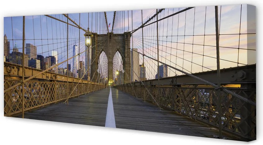 Obraz drukowany na płótnie Skyline o Zachodzie Słońca