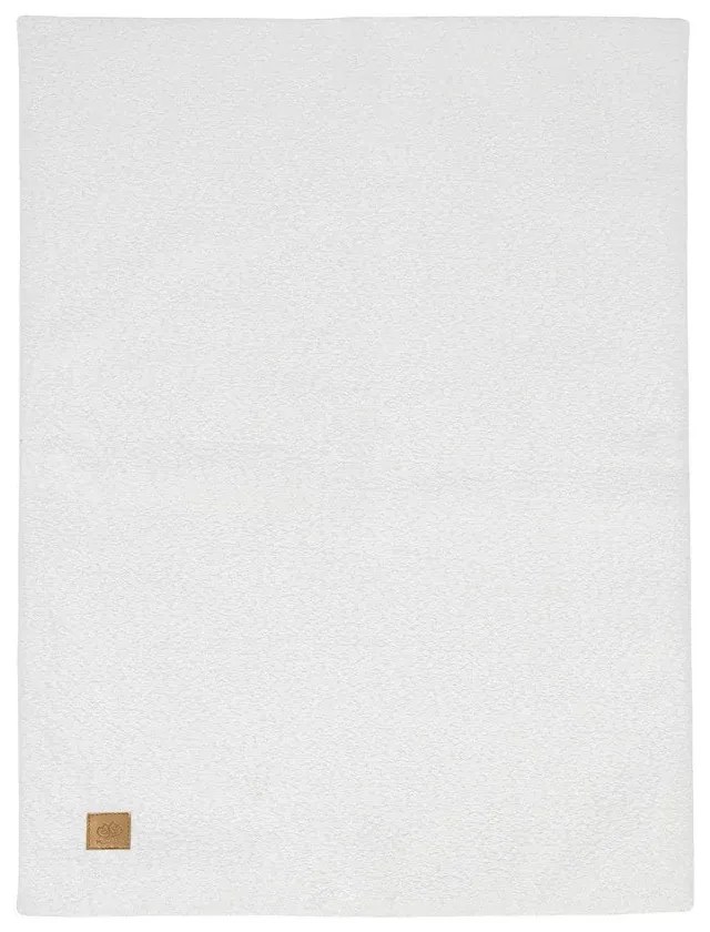 Biały koc dziecięcy z materiału bouclé 100x77 cm – Meowbaby