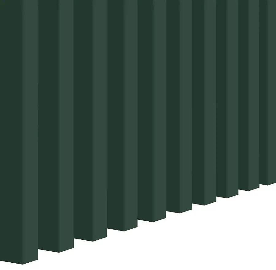 Lamele ścienne w kolorze butelkowej zieleni 15 szt. F6-R09