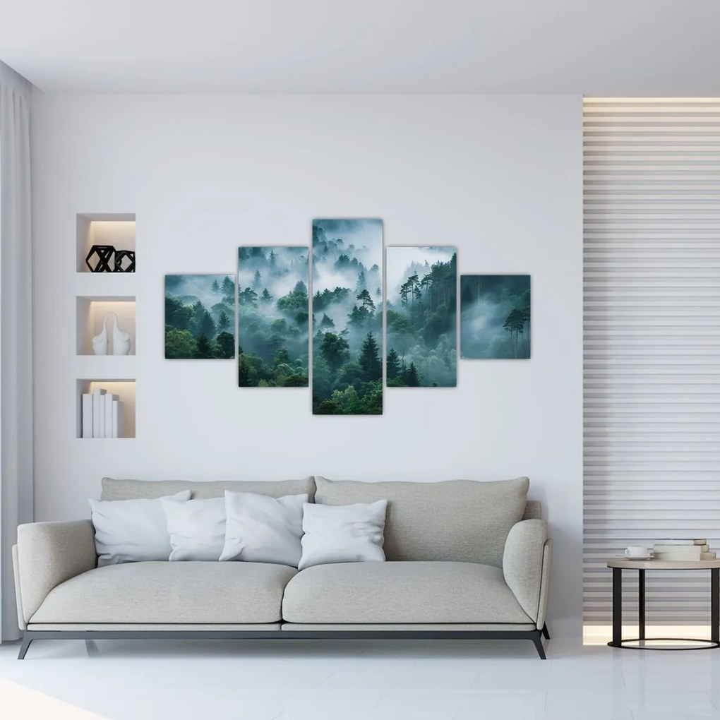 Obraz - Las we mgle (125x70 cm)
