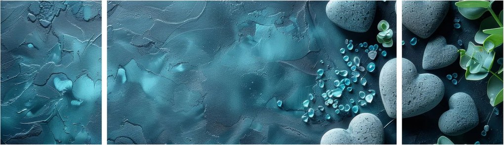 Obraz - Kamienie w kształcie serca (170x50 cm)