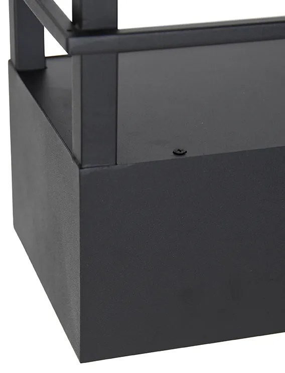 Industrialna lampa wisząca czarna z półką 4-światła GU10 - Cage RackPrzemysłowy Oswietlenie wewnetrzne