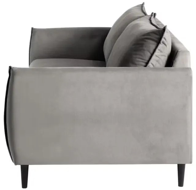 Szara aksamitna sofa 203 cm Juli – Ropez