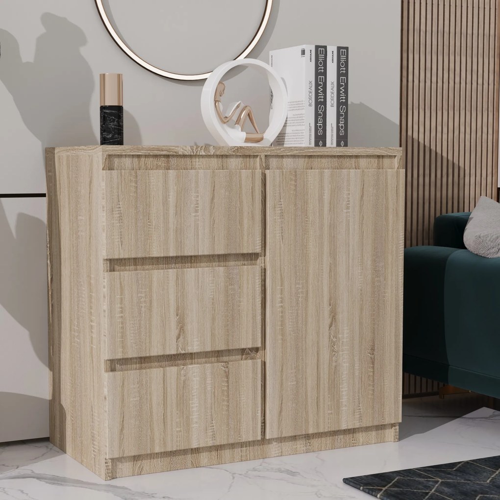Komoda MERAVIGLIA 80 cm do Salonu Sypialni Dąb sonoma