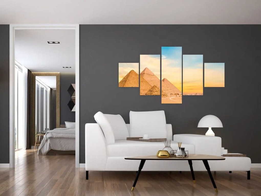 Obraz egipskich piramid (125x70 cm)