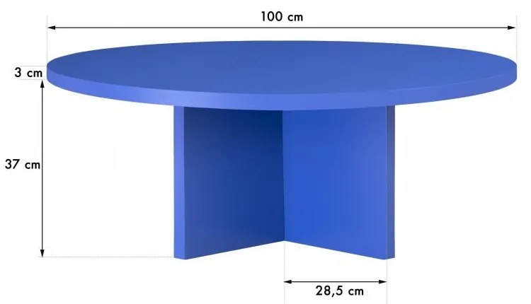 Niebieski okrągły stolik ø 100 cm Pausa – Really Nice Things