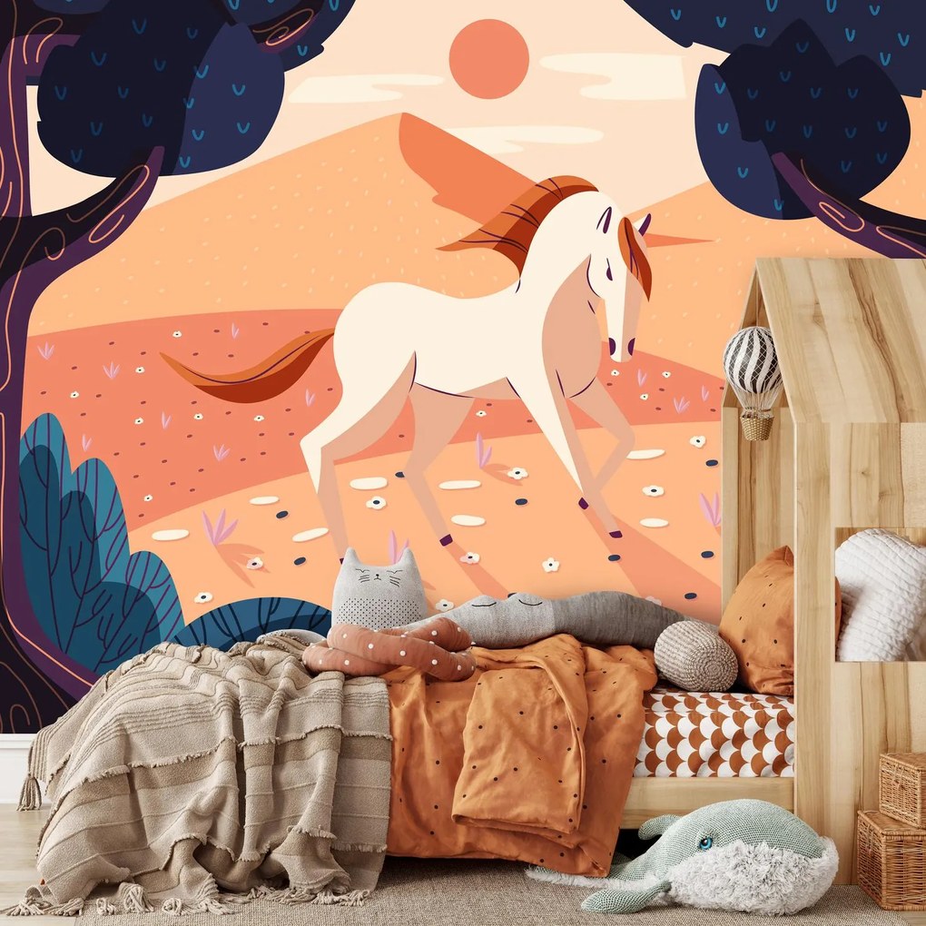 Fototapeta - Koń, grafika (196x136 cm)
