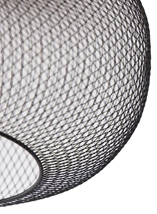 Nowoczesna lampa sufitowa czarna 45 cm - Mesh Ball Nowoczesny Oswietlenie wewnetrzne