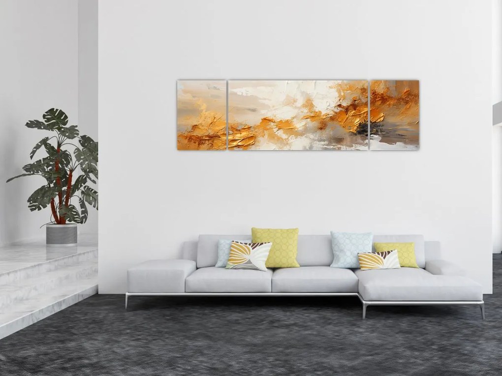 Obraz - Złota tekstura (170x50 cm)