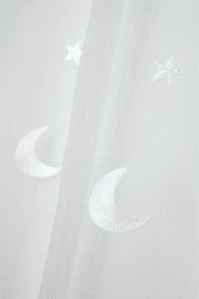 Firana z motywem księżyca 140 x 260 cm