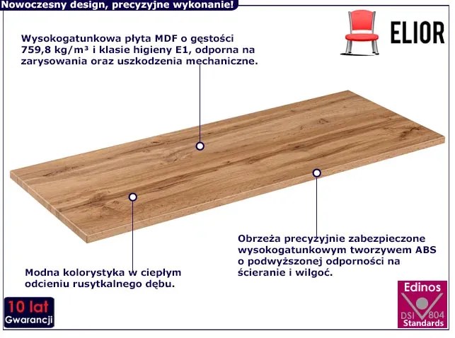 Blat do szafek łazienkowych dąb 120 cm - Edar 5X