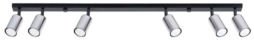Listwa oświetleniowa WINX 6L czarna/chrom SOLLUX  LIGHTING