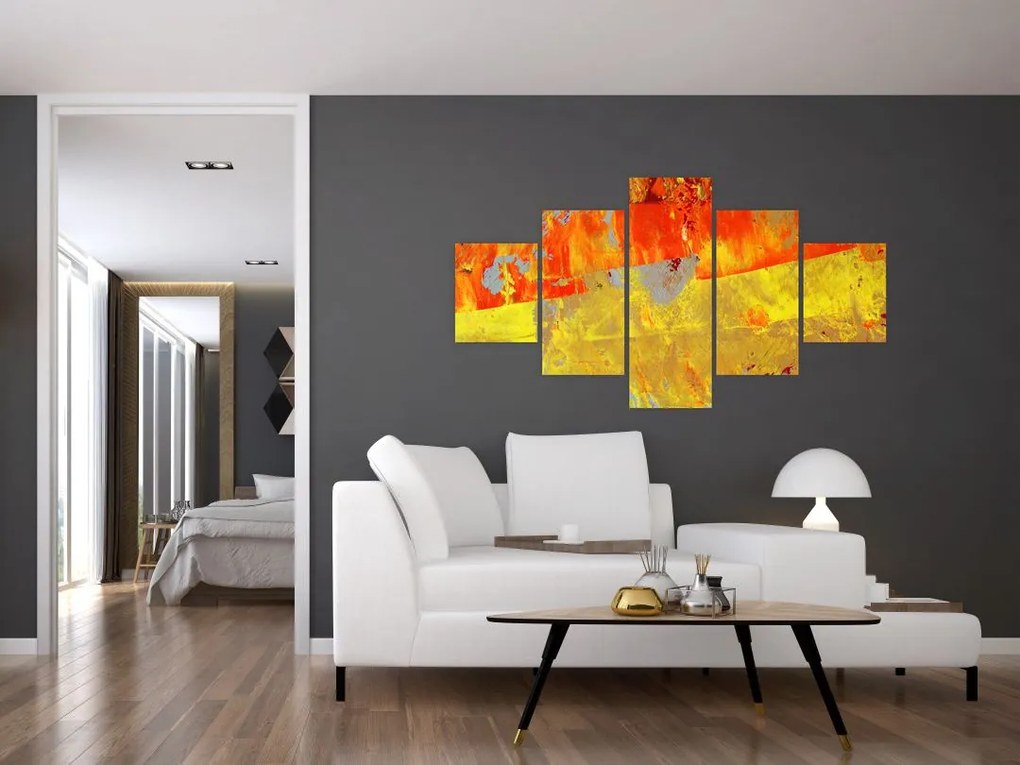 Obraz abstrakcji - malarstwo (125x70 cm)