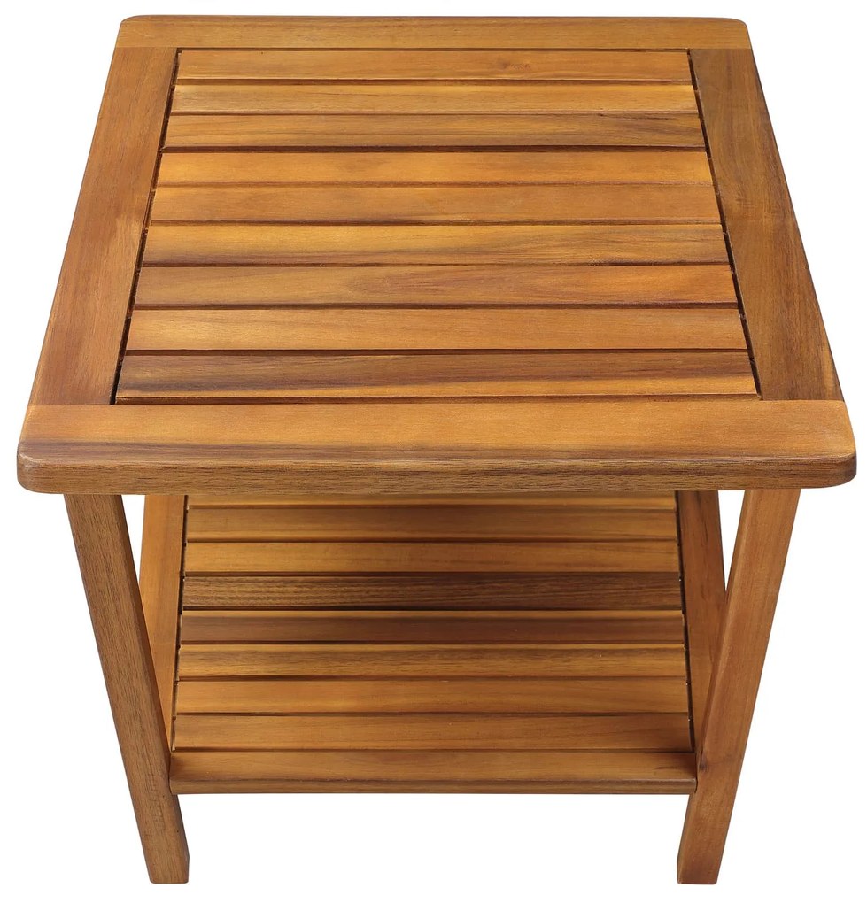 Casaria Drewniany stolik WASHINGTON, 45x45x45cm, brązowa