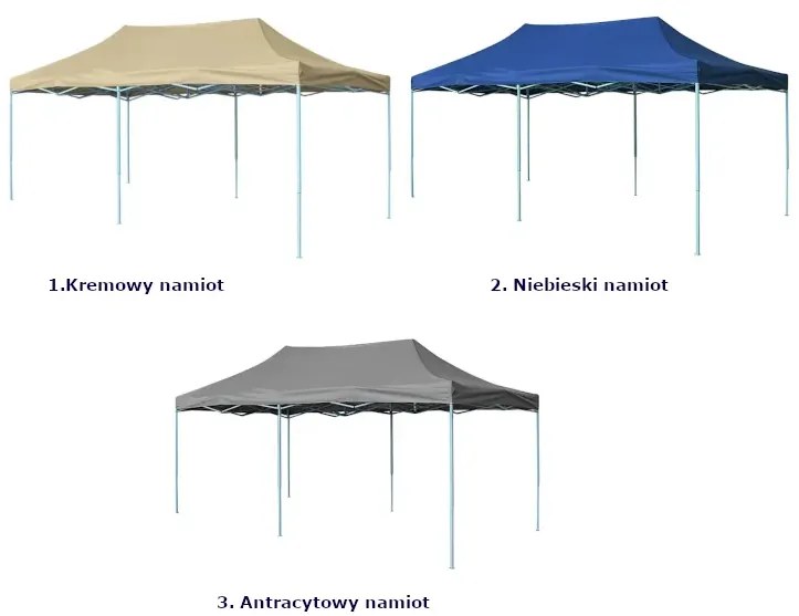 Antracytowy namiot ogrodowy A5-R20