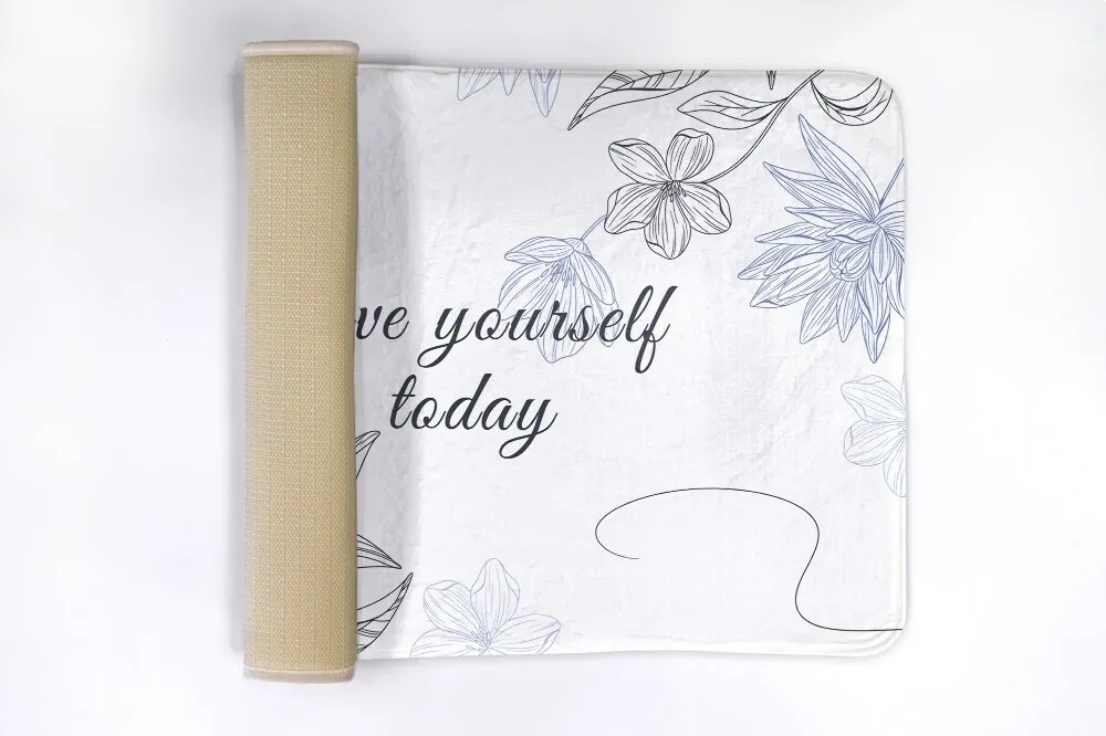 Dywanik łazienkowy Dywanik łazienkowy Kwiaty Minimalistyczny