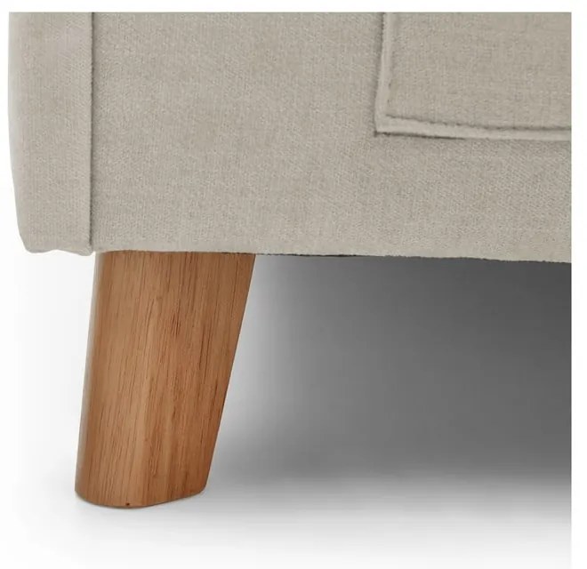 Beżowe tapicerowane narożne łóżko dziecięce bez stelaża 90x200 cm Fun – Meise Möbel