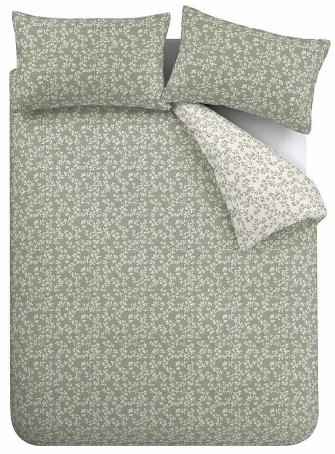 Zielona bawełniana pościel dwuosobowa 200x200 cm Shadow Leaves – Bianca