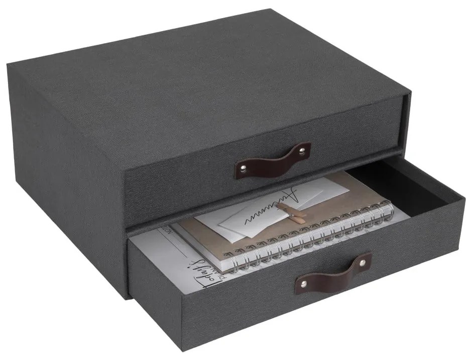Kartonowy organizer z szufladką Birger Canvas Paper Laminate – Bigso
