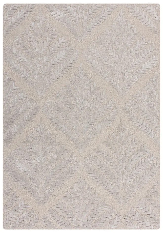 Szarobeżowy dywan z mieszanki wełny tkany ręcznie 200x290 cm Sloane – Flair Rugs
