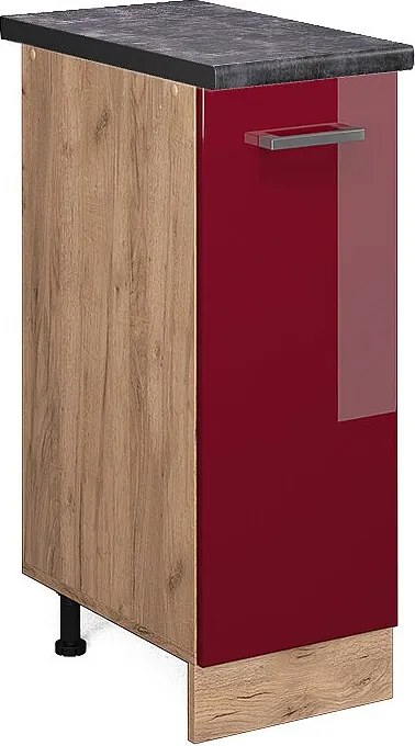 Szafka apteczna czerwony połysk 30x60x81.6 r-line