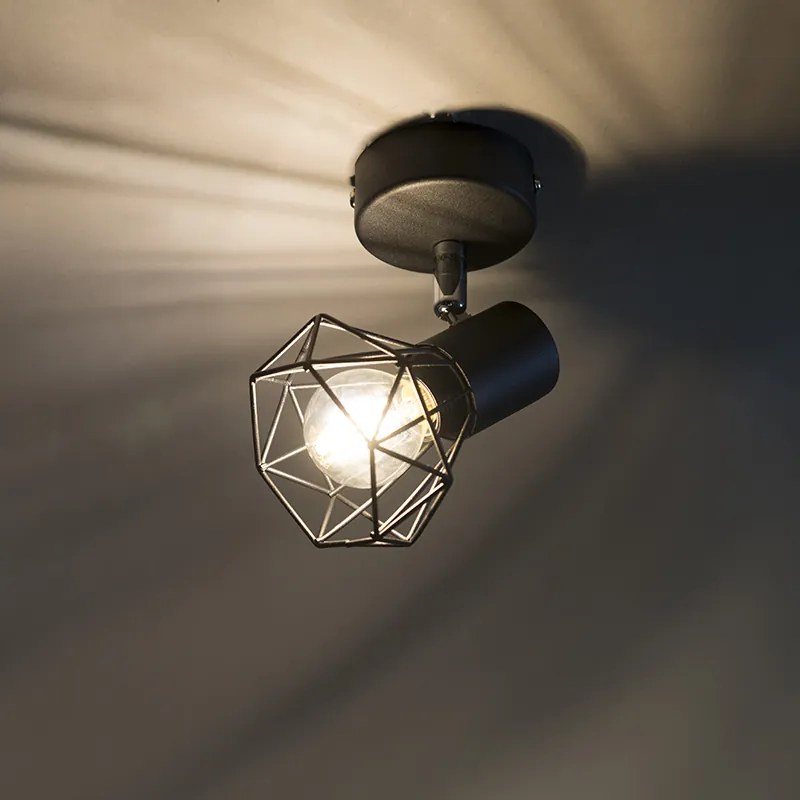 Inteligentny reflektor czarny obrotowy i pochylony w komplecie z Wi-Fi P45 - Mosh