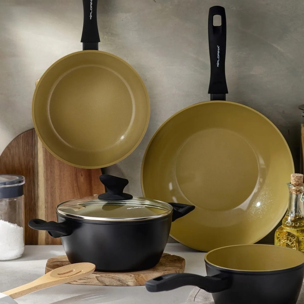 Florina Hliníková Patelnia WOK AmVegan by MateuszGessler, 28 cm