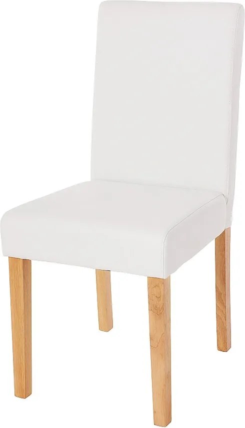 Krzesło do jadalni Littau,  biały mat, jasne nogi