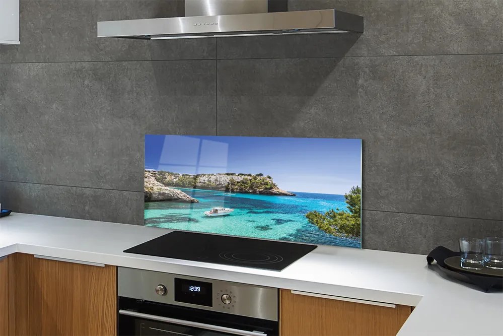 Panel szklany do Kuchni Majestatyczne Klify na Wybrzeżu