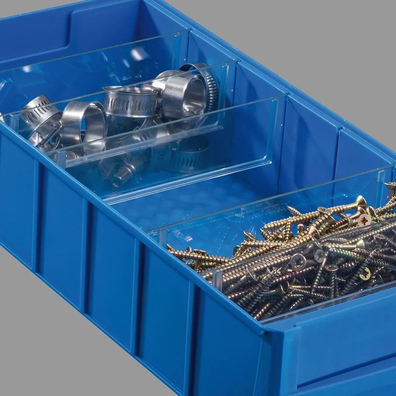 Allit Plastikowy pojemnik do regału ShelfBox typ A - 91 x 300 x 81 mm, 16 szt., niebieski