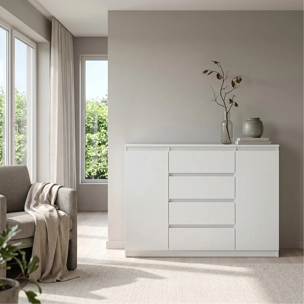 Komoda NUDO 120 cm do Salonu Sypialni Biały