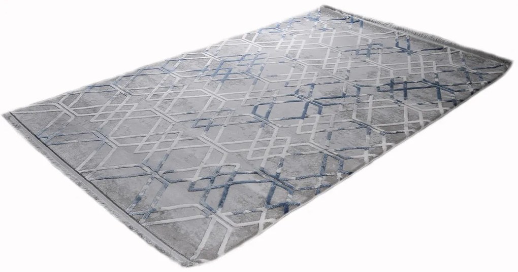 Dywan akrylowy 3 D Experience szaro-niebieski 160 cm x 230 (