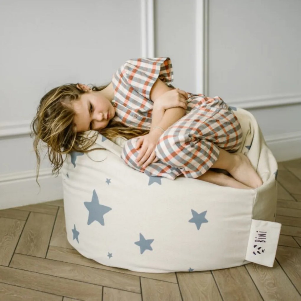 Siedzisko w szare gwiazdki Bini Double Stars Grey