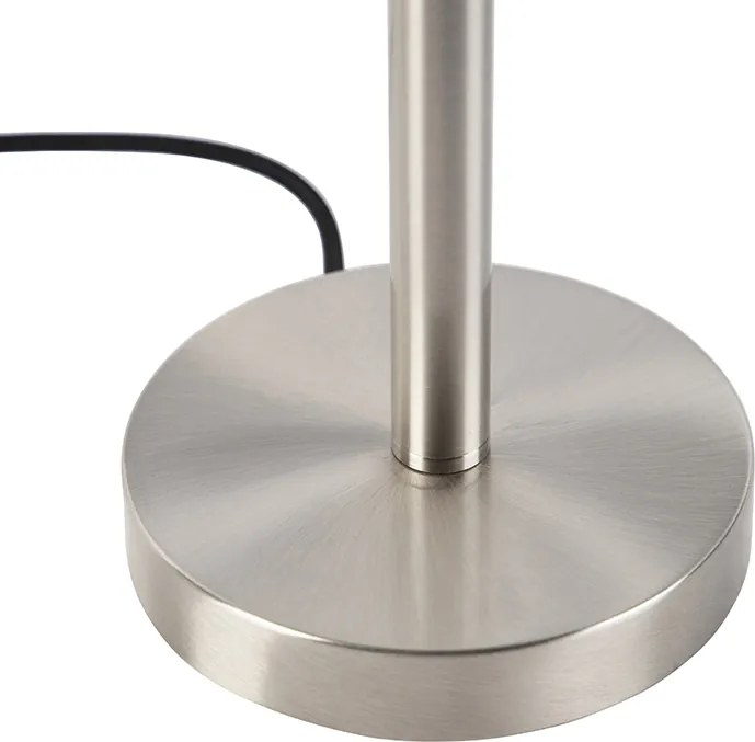 Nowoczesna lampa stołowa ze stali z czarnym kloszem 35 cm - Simplo