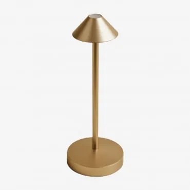 Bezprzewodowa Lampa Stołowa Led Z Żelaza Emilija Złoto - Sklum