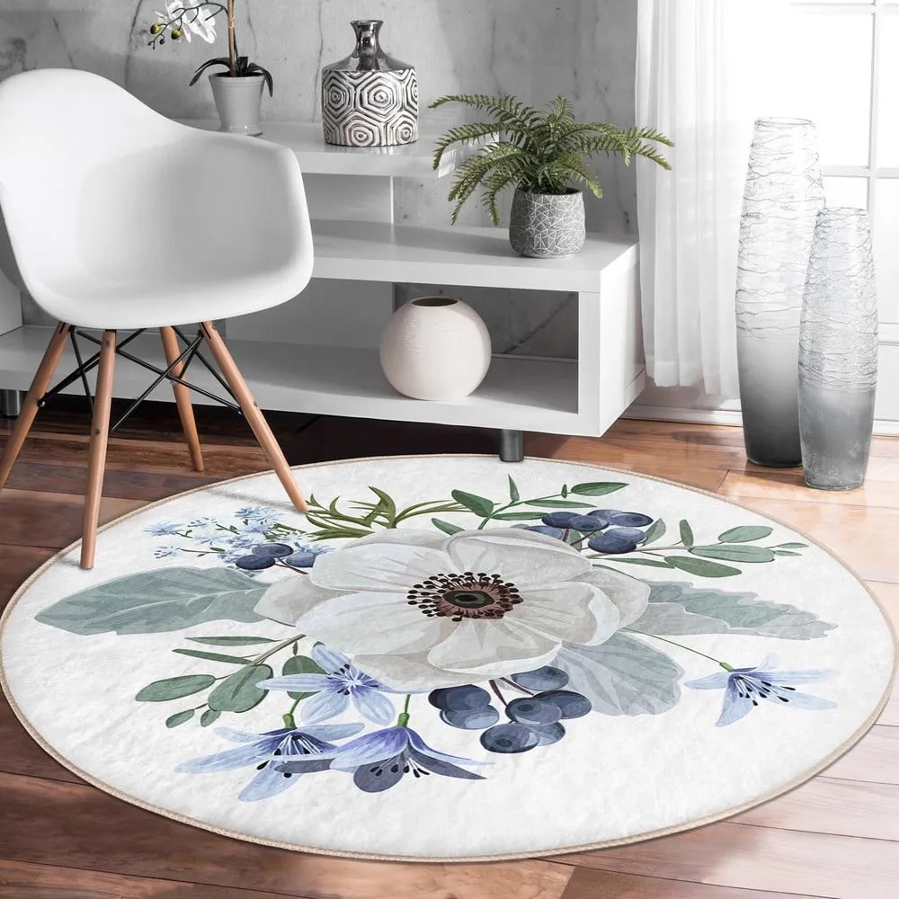 Okrągły dywan odpowiedni do prania i robotów sprzątających ø 120 cm Comfort – Mila Home