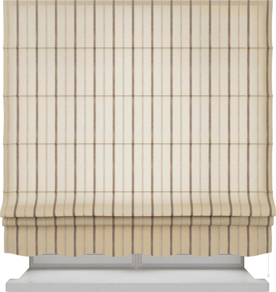 Roleta rzymska Florencja kolor brązowy tkanina wzorzysta