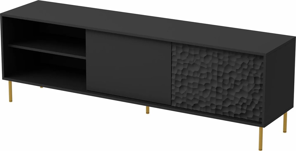 Czarna szafka pod telewizor 180 cm T7-G72