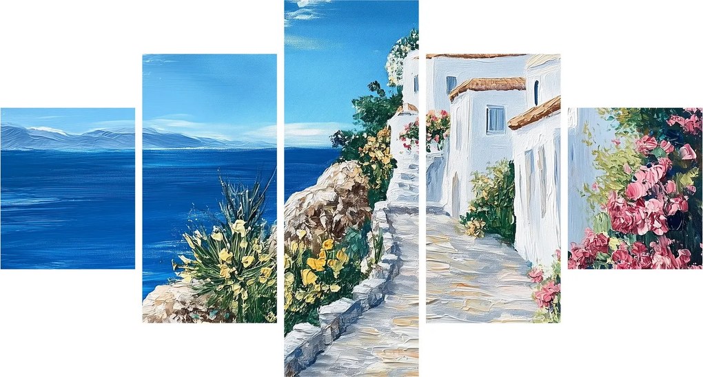 Obraz - Uliczka nad morzem (125x70 cm)