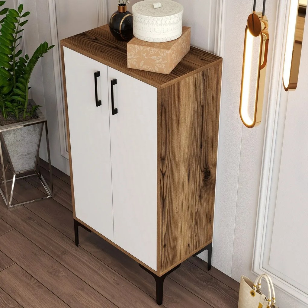 Szafka na buty Prag Walnut and White