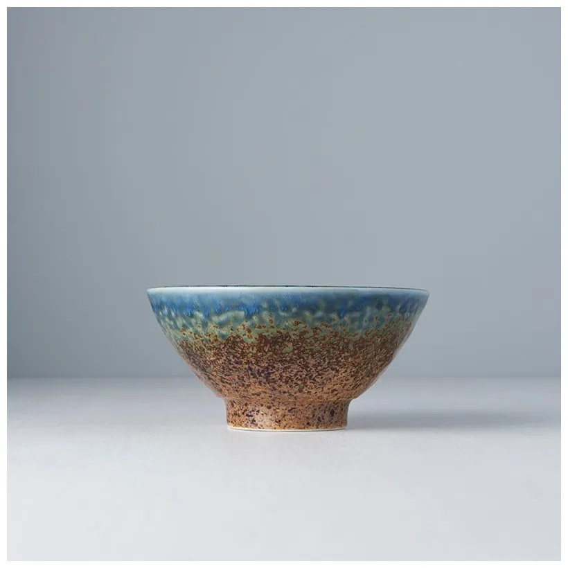 Niebiesko-brązowa ceramiczna miska MIJ Earth & Sky, ø 16 cm