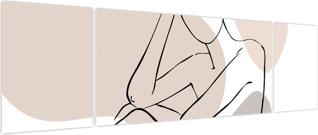 Obraz - Kobieta linia sztuki ciała N⁰1 (170x50 cm)