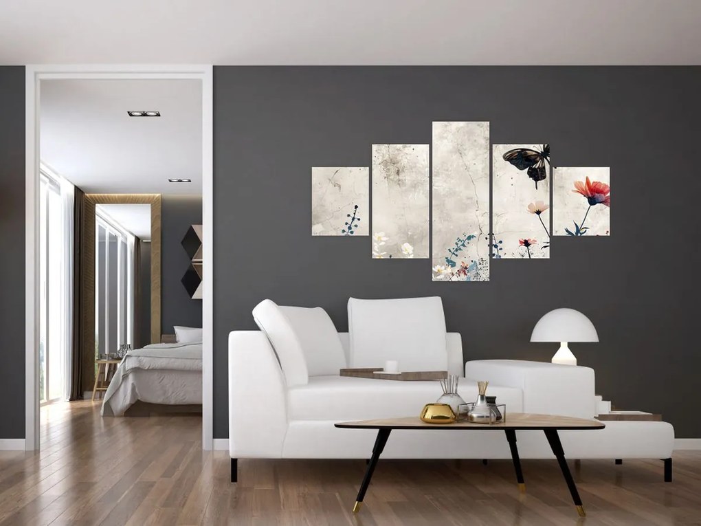 Obraz - Łąka w betonie (125x70 cm)