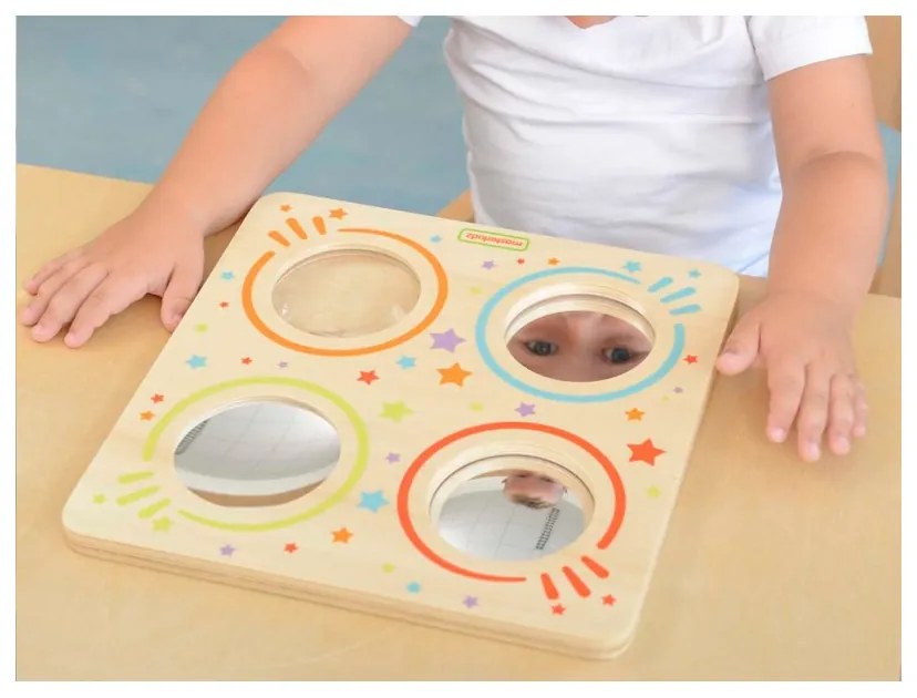 Masterkidz sensoryczna tablica lustra i soczewki zakrzywienia obrazu montessori