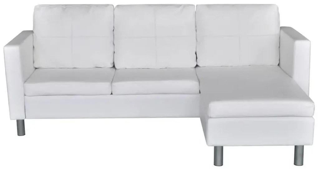 Biała elegancka sofa 3-osobowa – Senzo