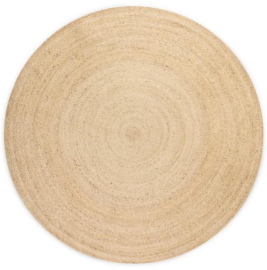 Okrągły dywan z juty dwustronny w kolorze kości słoniowej ø 140 cm Braided – Hanse Home